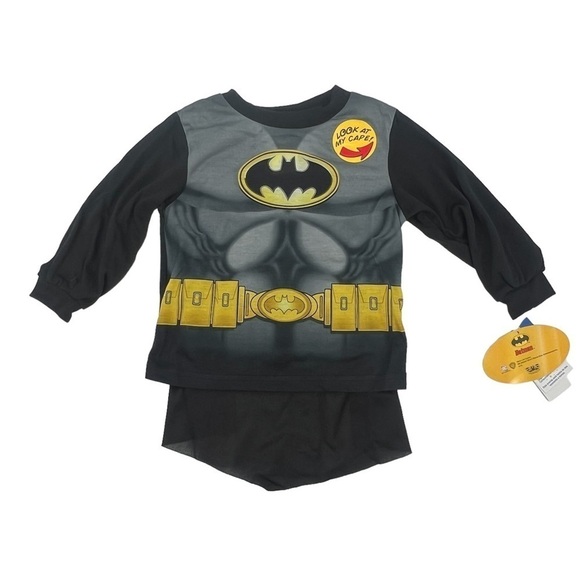 NWT DC Comics Batman Costume Pajama Set Size 2T Little Kids - Picture 1 of 12